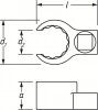 Hazet 848Z-21 3/8" Накидной ключ, открытый. Внешний 12-гранный профиль 21 мм