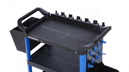Тележка инструментальная, 3 пластиковые полки, синяя NORDBERG T3B