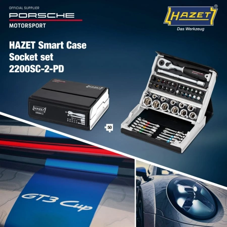 Набор инструментов 50 предметов SmartCase Hazet 2200SC-2-PD