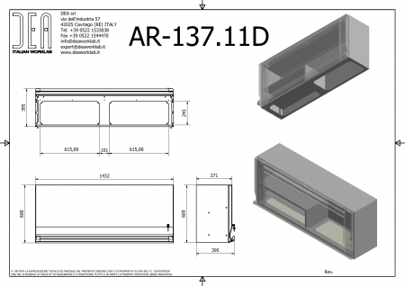DEA AR-137.11DK Двойной навесной модуль без дна