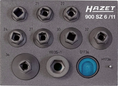 Hazet 900SZ6/11 1/2" 24 мм Внешний шестигранник Набор ударных головок · Внешний 12-гранный профиль