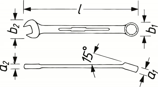 Hazet 600NA-9/16 Комбинированный ключ