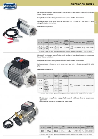 Электронасос 24В для масла "ROTOPUMP", 10.5 л/мин, 4 бар Flexbimec 6114
