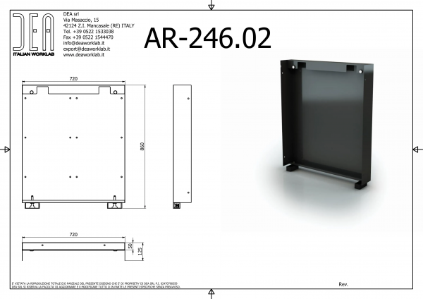 DEA AR-246.02 Задняя закрывающая панель, серия 90
