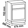 Vigor V6000-033 Нижний шкаф для мусора, 676 мм