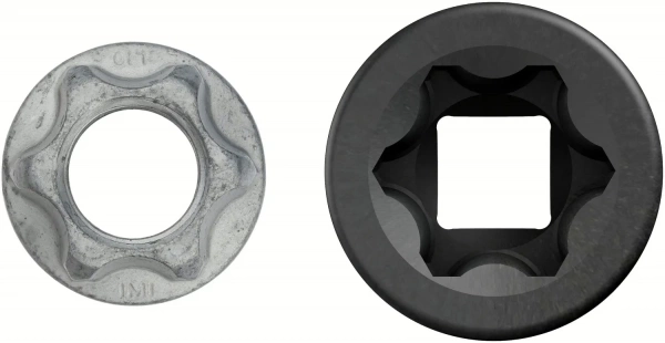 Hazet 2784SLG-1 1/2" Набор ударных головок со специальным профилем. Профиль с пазами