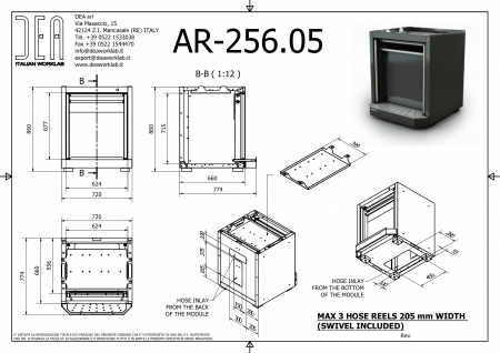DEA AR-256.05 Одинарный модуль для размещения до 3 катушек