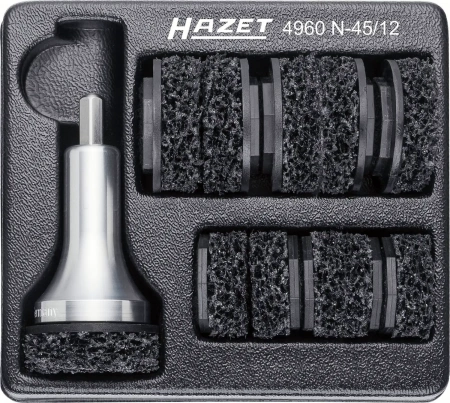 Hazet 4960N-45/12 Комплект шлифовальной машины для ступиц легковых автомобилей, 12 предметов