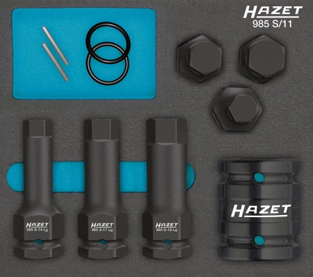Hazet 985S/11 1/2" Набор ударных торцевых головок-бит Внутренний шестигранный профиль