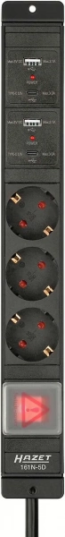 Hazet 161N-5D Планка с розетками