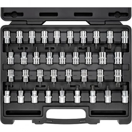 Vigor V2496 Набор вставок-бит 1/2” (XZN, шестигранник, Ribe-CV, TORX®), 36 штук