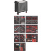 Vigor V4481-XD/775 Тележка VIGOR 1000XD с набором инструмента 775 предметов (14 ложементов), нерж. столешница