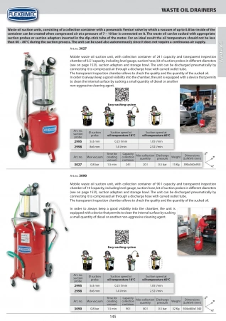 Маслосборник колесный, емкость 90л, смотровая колба 10л Flexbimec 3090
