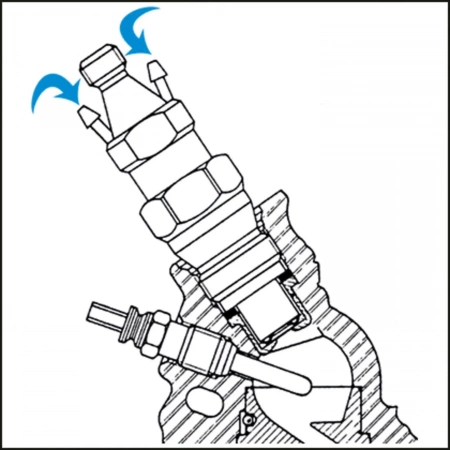 Hazet 4555N 1/2" Головка для форсунок Внешний 12-гранный профиль 27 мм