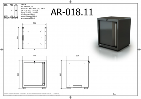 DEA AR-018.11 Шкаф с одной дверью (левое открывание), серия 90