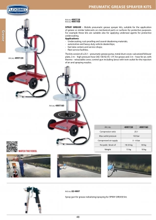 Мобильный пневмораспылитель смазки, для ведер 18-25кг Flexbimec 4997/20
