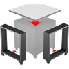 Vigor V6000-01083-D Глубокая деревянная рабочая поверхность, пятиугольная