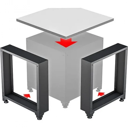 Vigor V6000-01083-D Глубокая деревянная рабочая поверхность, пятиугольная