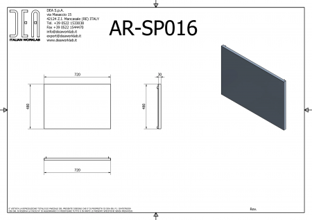 DEA AR-SP016 Промежуточный профиль, высота 48 см