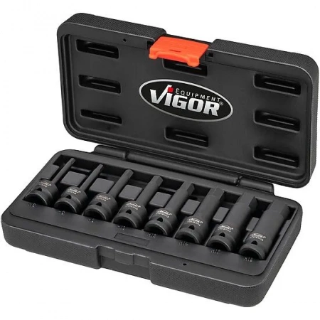 Vigor V7019 Набор ударных головок 1/2" с насадками (внутренний шестигранник 5-19 мм)