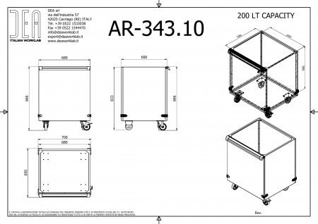 DEA AR-343.10 Тележка для сбора отходов