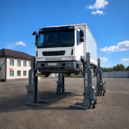 Подкатные колонны Nordberg N975 подъём грузового автомобиля