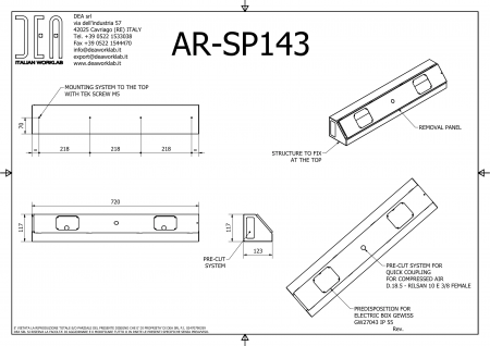 DEA AR-SP143 Промежуточный треугольный профиль для электрических розеток