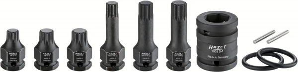 Hazet 990S/11 3/4" 24 мм Внешний шестигранник Набор ударных торцевых головок-бит Внутренний шлицевой