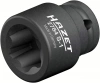 Hazet 2784S-1 1/2" Набор ударных головок со специальным профилем. Профиль с пазами