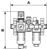 Блок подготовки воздуха вход-выход 1/4" Prevost TB SME1