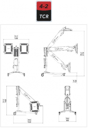 Интеллектуальная ИК-сушка двухкассетная, 12 кВт, с тепловизором и радаром - IRT 4-2 TCR