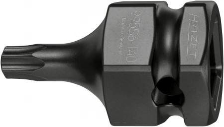 Hazet 995S6-T40 1/2" 24 мм Внешний шестигранник Ударная торцевая головка-бита Внутренний профиль TORX®
