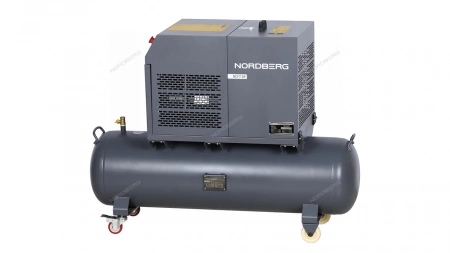Компрессор винтовой, 5,5 кВт, 10 бар, 660 л/мин, ресивер 230 л, IP54 NORDBERG NCF7,5R