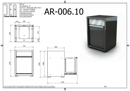DEA AR-006.12 Одинарный экологический модуль с двойным контейнером, серия 110