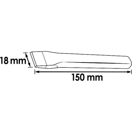 Vigor V1221 Плоское зубило 18 мм x 150 мм