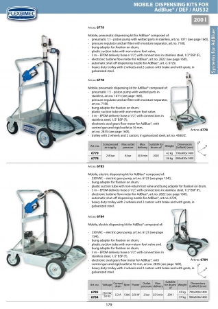 Мобильный электрокомплект для AdBlue®/DEF (бочки 200л), усил. тележка, электронасос, цифр. счетчик, авто. пистолет Flexbimec 6785
