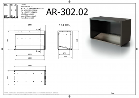 DEA AR-302.02 Двойной верстак с полкой для шин, серия 90