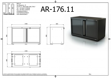 DEA AR-176.11 Двойной шкаф для угловых конфигураций (левый глухой), серия 90