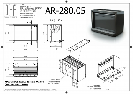 DEA AR-280.05 Двойной модуль для размещения до 6 катушек, серия 110