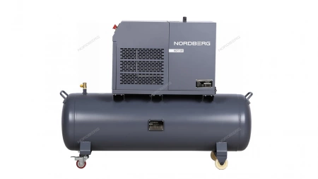 Компрессор винтовой, 5,5 кВт, 10 бар, 660 л/мин, ресивер 230 л, IP54 NORDBERG NCF7,5R