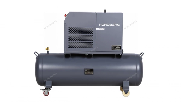 Компрессор винтовой, 5,5 кВт, 10 бар, 660 л/мин, ресивер 230 л, IP54 NORDBERG NCF7,5R