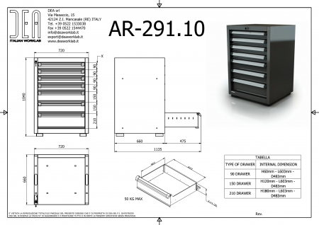 DEA AR-291.10 Модуль с 7 ящиками, серия 110