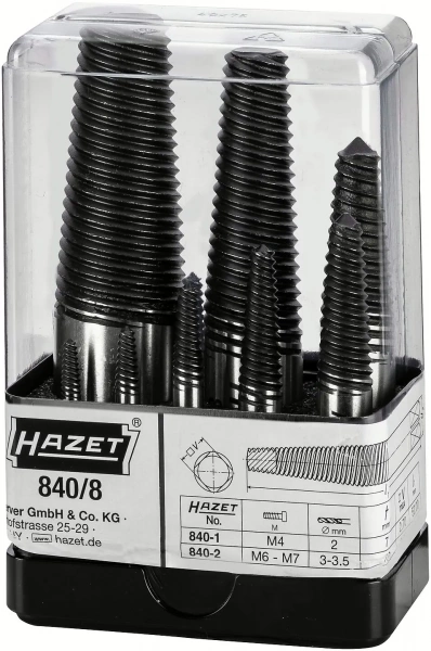 Hazet 840/8 Набор для извлечения винтов (экстракторы)