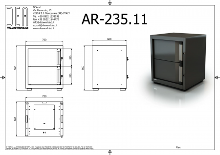 DEA AR-235.11 Модуль с двумя дверьми и независимыми отсеками, серия 90