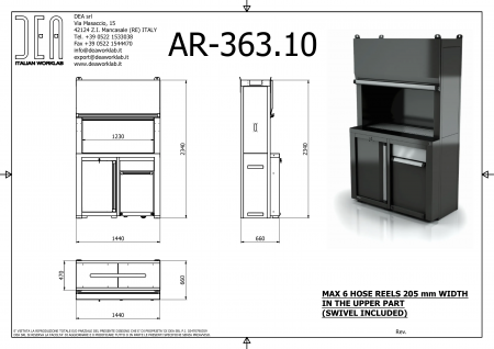 DEA AR-363.10 Двойной модуль для размещения до 6 катушек
