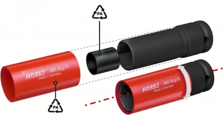 Hazet 903SLG-21 1/2" Ударная головка. Внешний шестигранный профиль 21 мм
