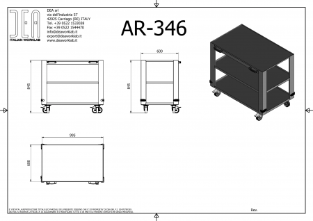 DEA AR-346 Тележка для деталей, серия 90