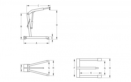 Compac CC055 G3 Кран гаражный гидравлический, 550 кг
