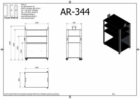DEA AR-344 Тележка для деталей, серия 200