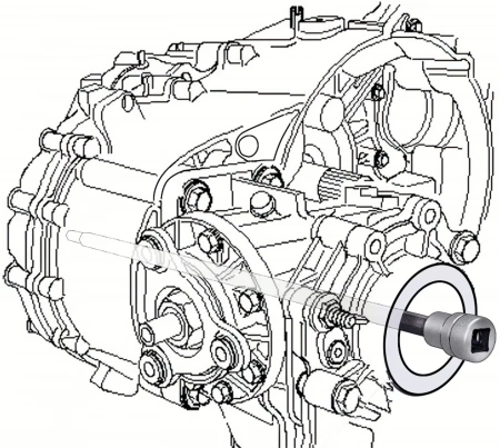 Hazet 2584LG-1A 3/8" Торцевая головка-бита для приводного вала Внутренний шестигранный профиль. 6 мм